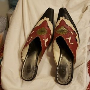 BCBG-Western Mules-"Slips"